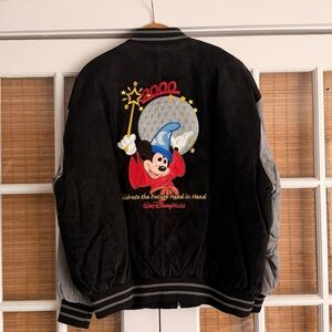 Disney Black and Gray Bomber Jacket